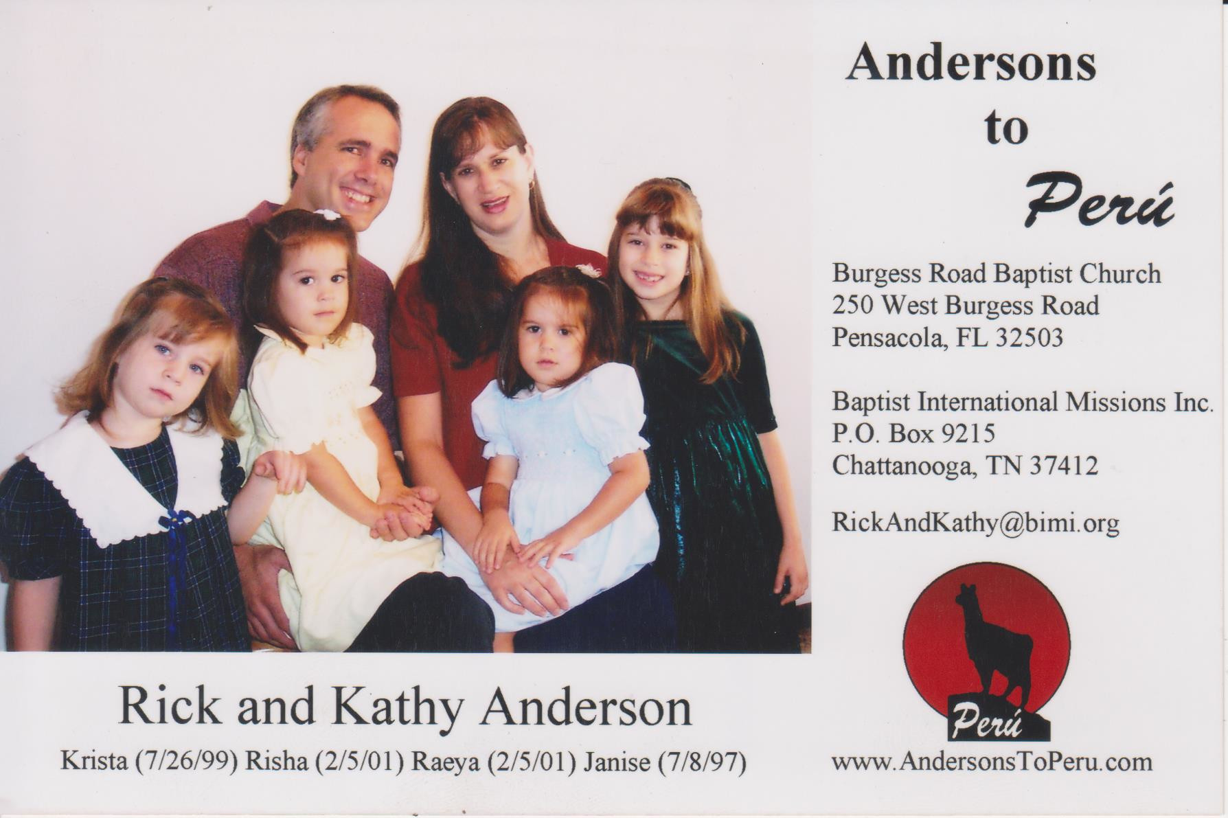 Prayer Card 2003 maybe