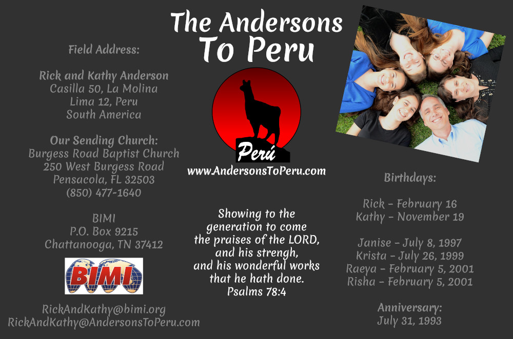 Prayer Card 2013 back